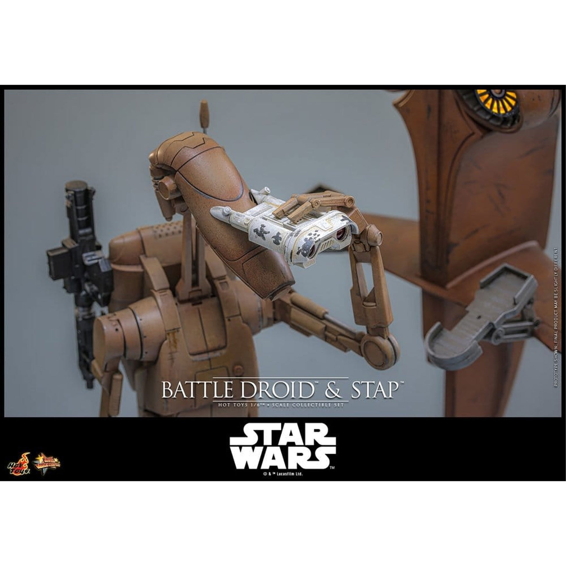 Star Wars: The Phantom Menace Movie Masterpiece 1/6 Battle Droid & STAP -Action Figure Set