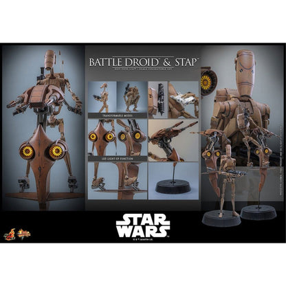 Star Wars: The Phantom Menace Movie Masterpiece 1/6 Battle Droid & STAP -Action Figure Set