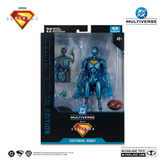 Superman (2025) DC Multiverse Deluxe Action Figure Superman Robot (Red Platinum Edition)