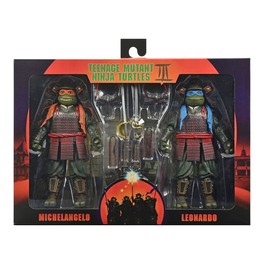 Teenage Mutant Ninja Turtles III 2-Pack Leonardo & Michelangelo -Action Figuuri