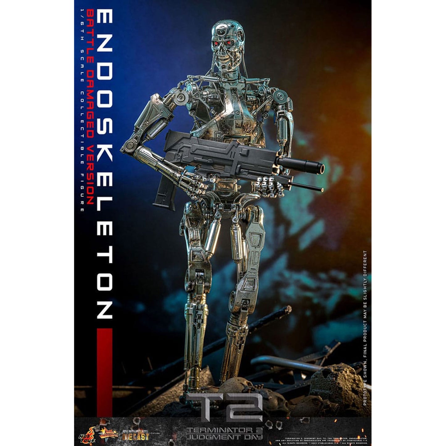 Terminator 2: Judgment Day Movie Masterpiece Action Figure 1/6 Endoskeleton (Battle Damaged Version)