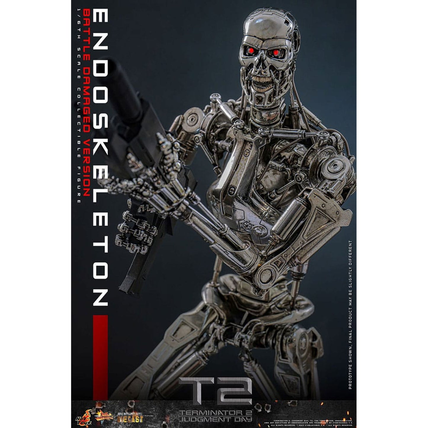 Terminator 2: Judgment Day Movie Masterpiece Action Figure 1/6 Endoskeleton (Battle Damaged Version)