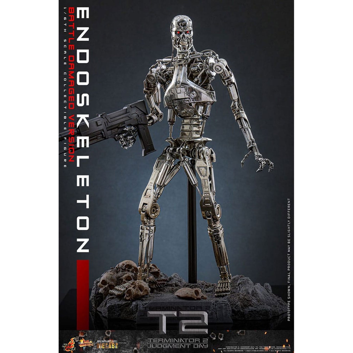 Terminator 2: Judgment Day Movie Masterpiece Action Figure 1/6 Endoskeleton (Battle Damaged Version)