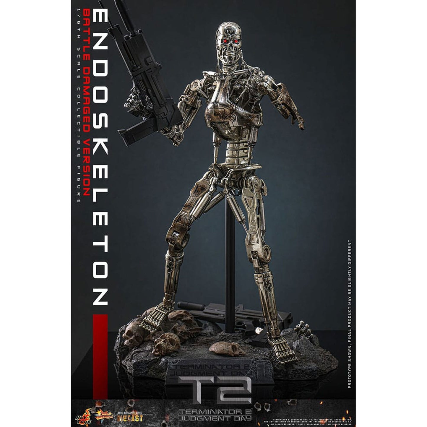 Terminator 2: Judgment Day Movie Masterpiece Action Figure 1/6 Endoskeleton (Battle Damaged Version)