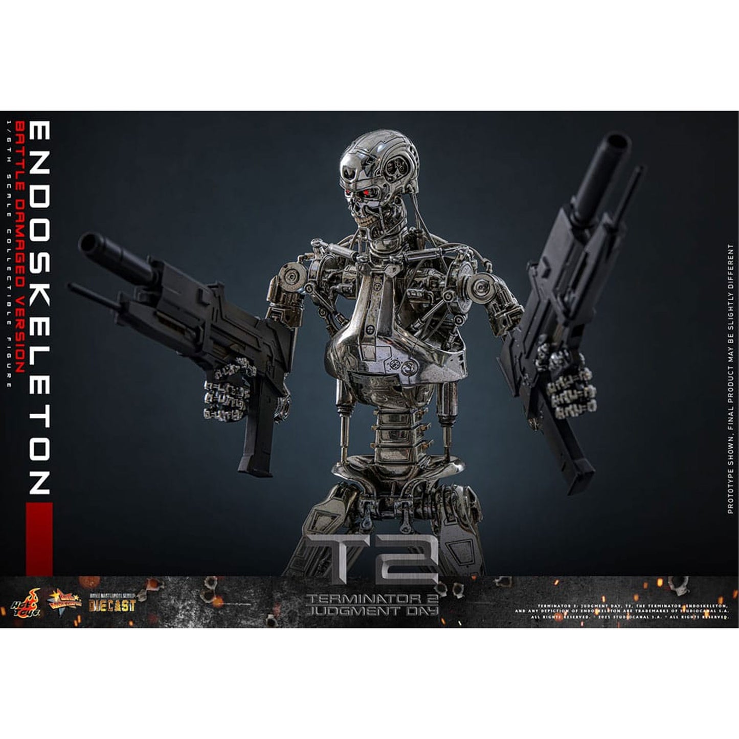 Terminator 2: Judgment Day Movie Masterpiece Action Figure 1/6 Endoskeleton (Battle Damaged Version)