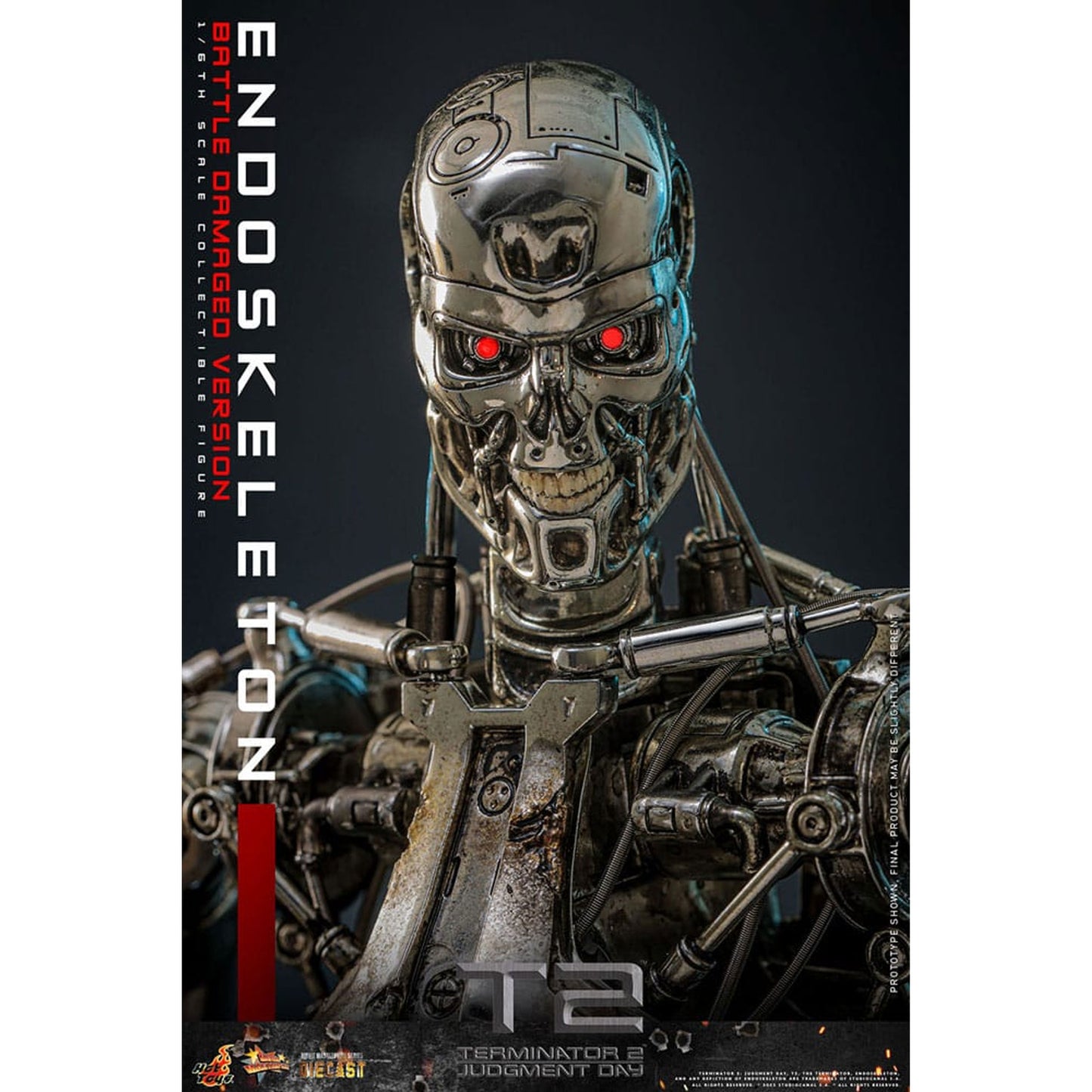 Terminator 2: Judgment Day Movie Masterpiece Action Figure 1/6 Endoskeleton (Battle Damaged Version)