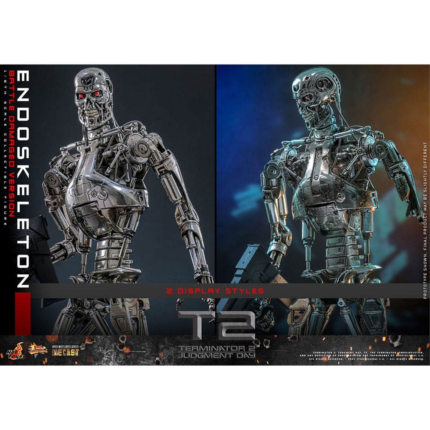 Terminator 2: Judgment Day Movie Masterpiece Action Figure 1/6 Endoskeleton (Battle Damaged Version)