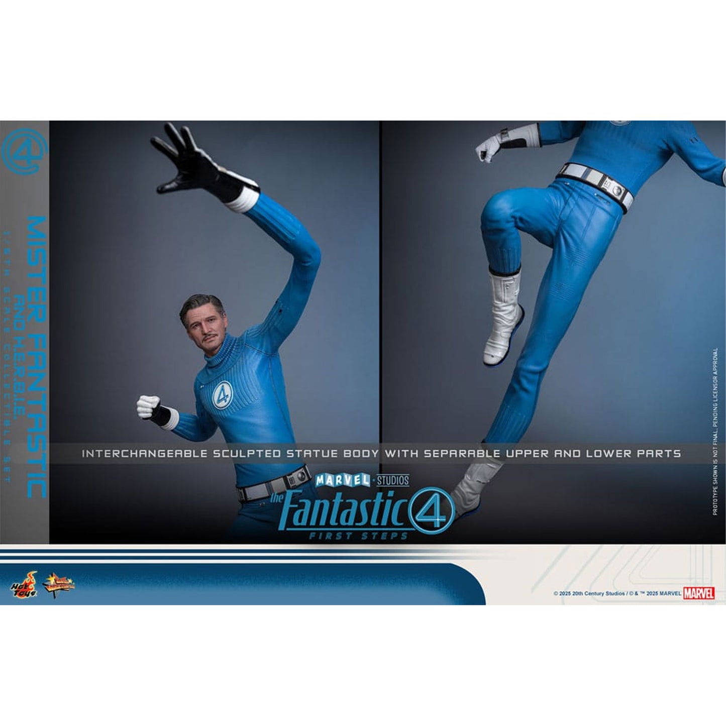The Fantastic Four: First Steps Movie Masterpiece Action Figure 2-Pack 1/6 Mister Fantastic & H.E.R.B.I.E.