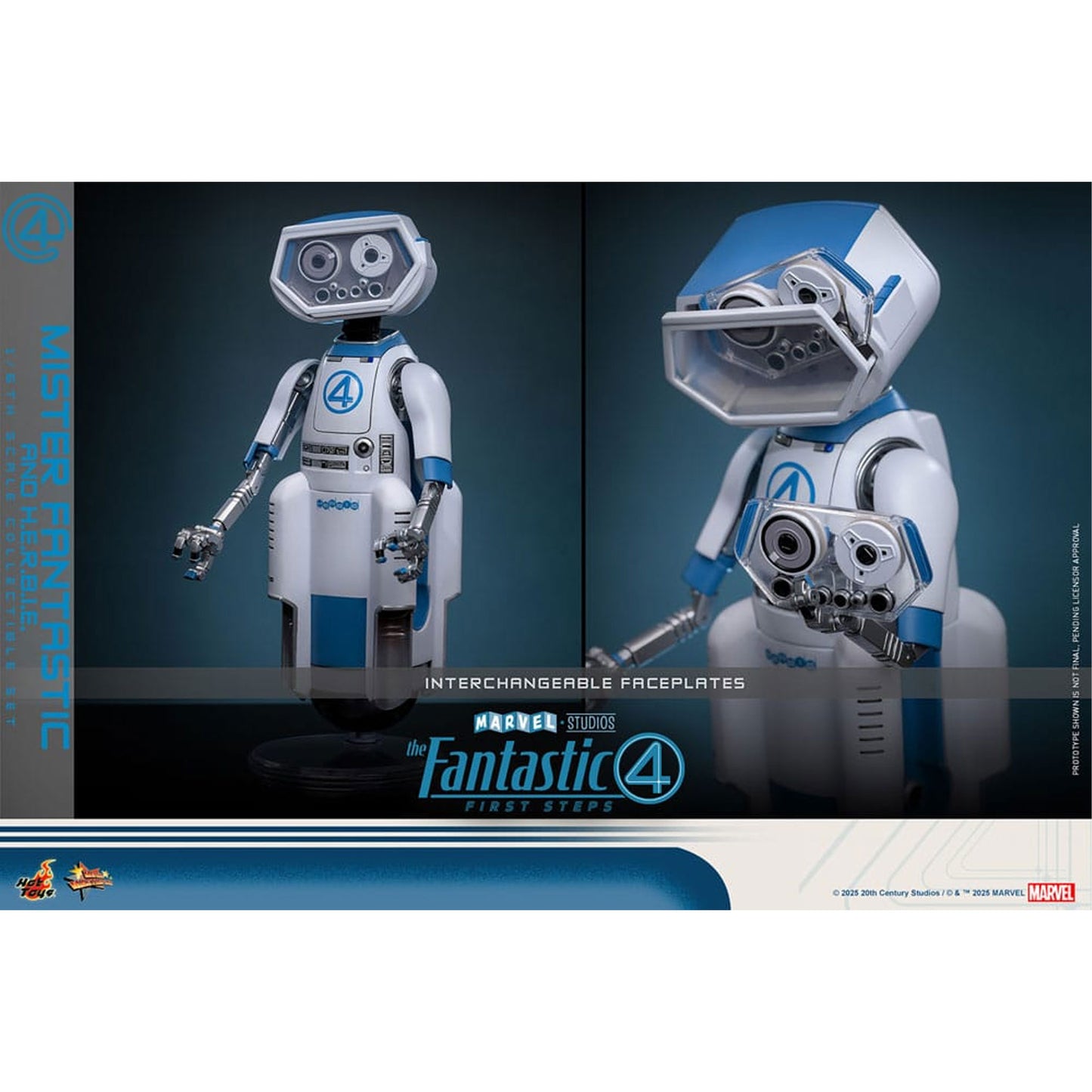 The Fantastic Four: First Steps Movie Masterpiece Action Figure 2-Pack 1/6 Mister Fantastic & H.E.R.B.I.E.