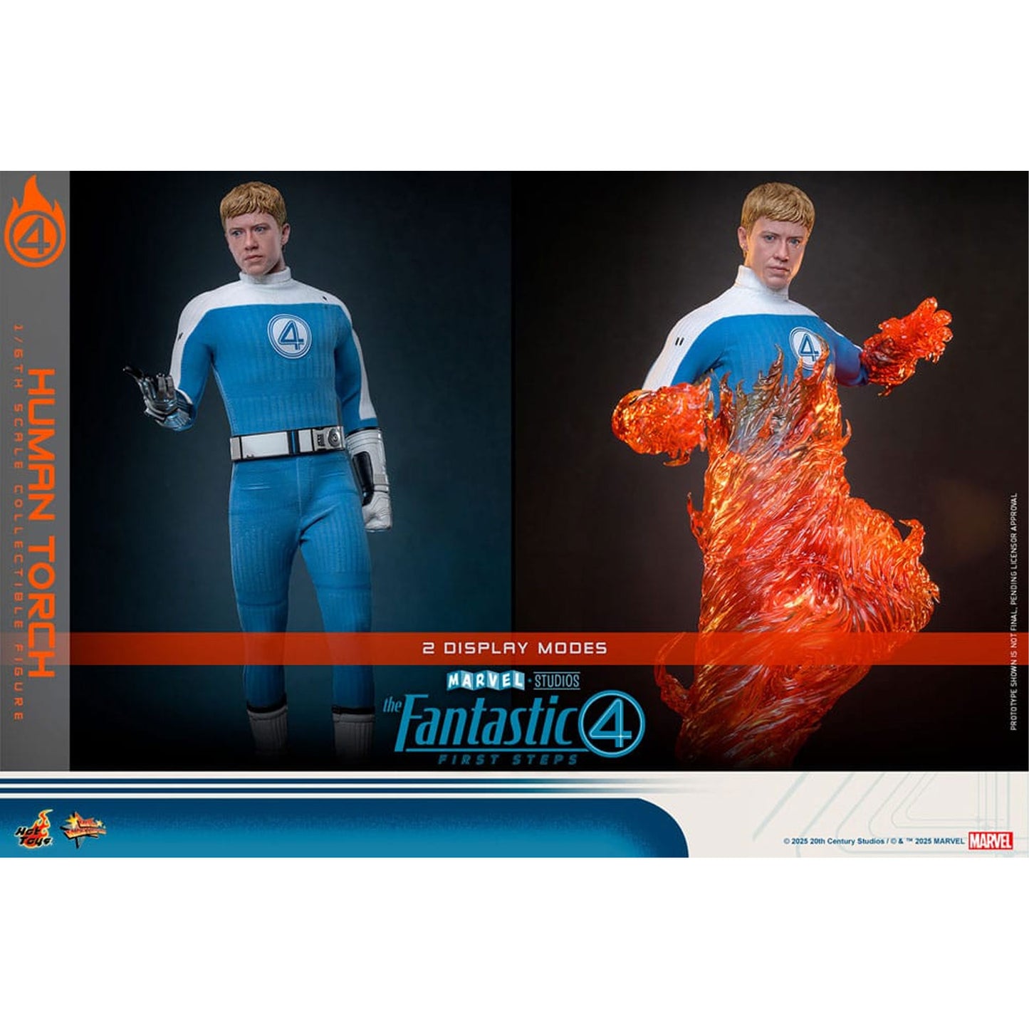 The Fantastic Four: First Steps Movie Masterpiece Action Figure 1/6 Human Torch