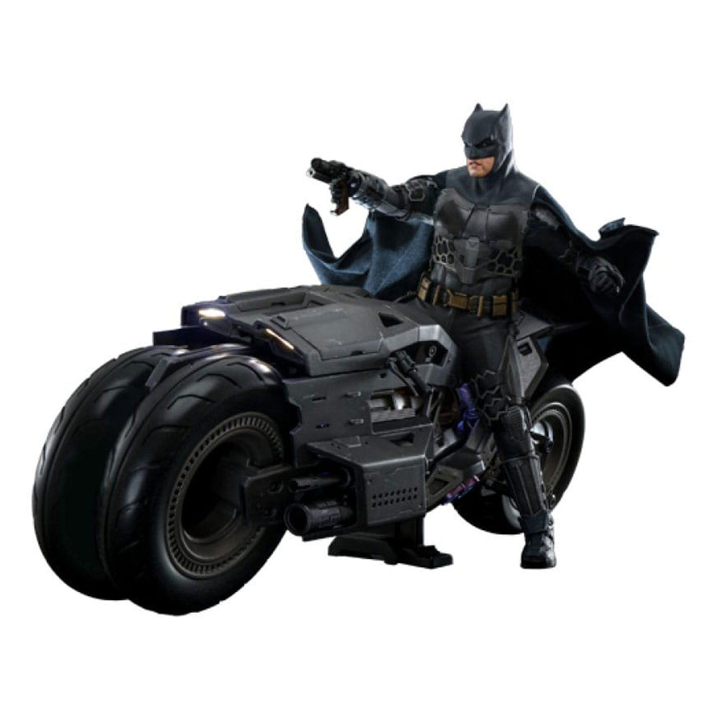 The Flash Movie Masterpiece Action Figure with Vehicle 1/6 Batman & Batcycle Set