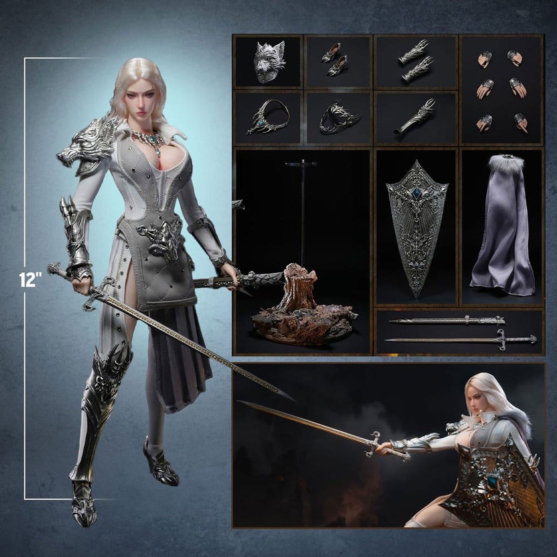 The Girl Under Wolf's Ward 1/6 Alina (Silver) -Action Figure