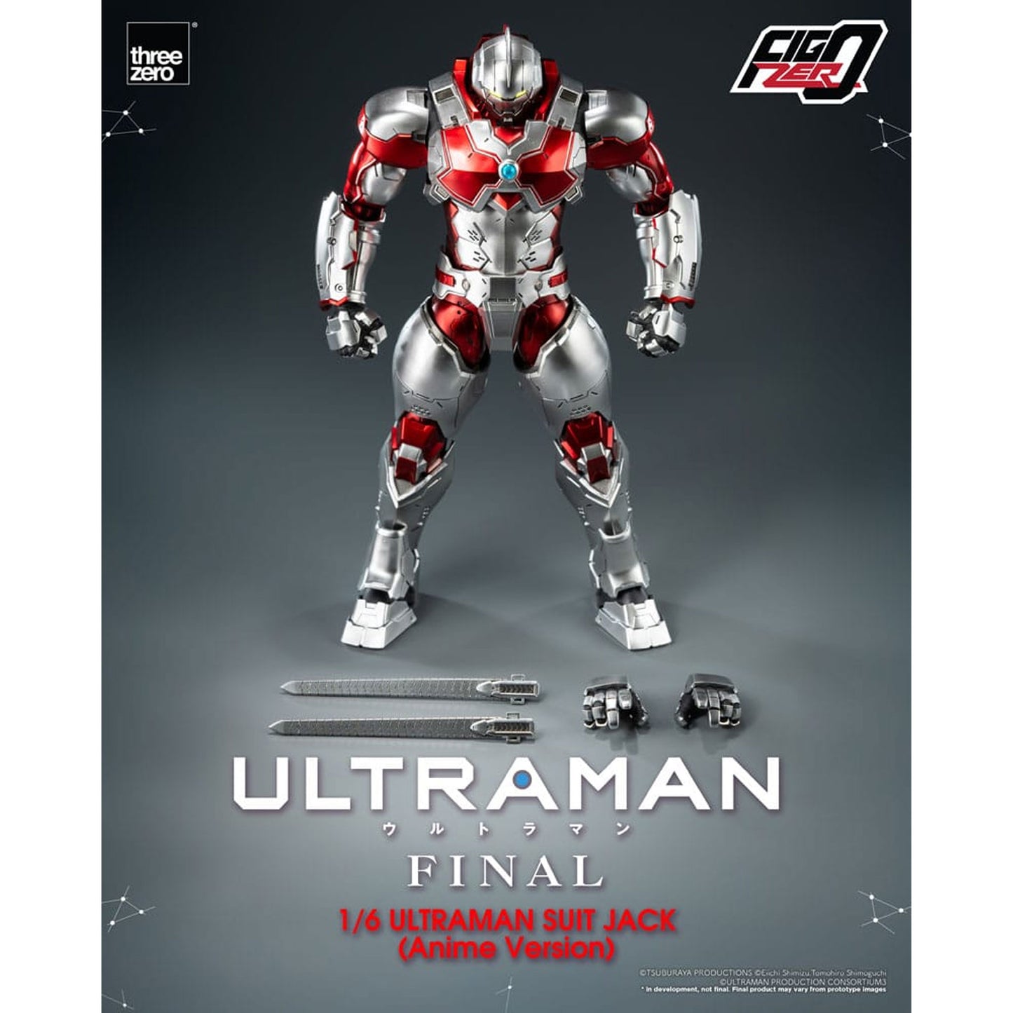 Ultraman Final FigZero Action Figure 1/6 Ultraman Suit Jack Anime Version