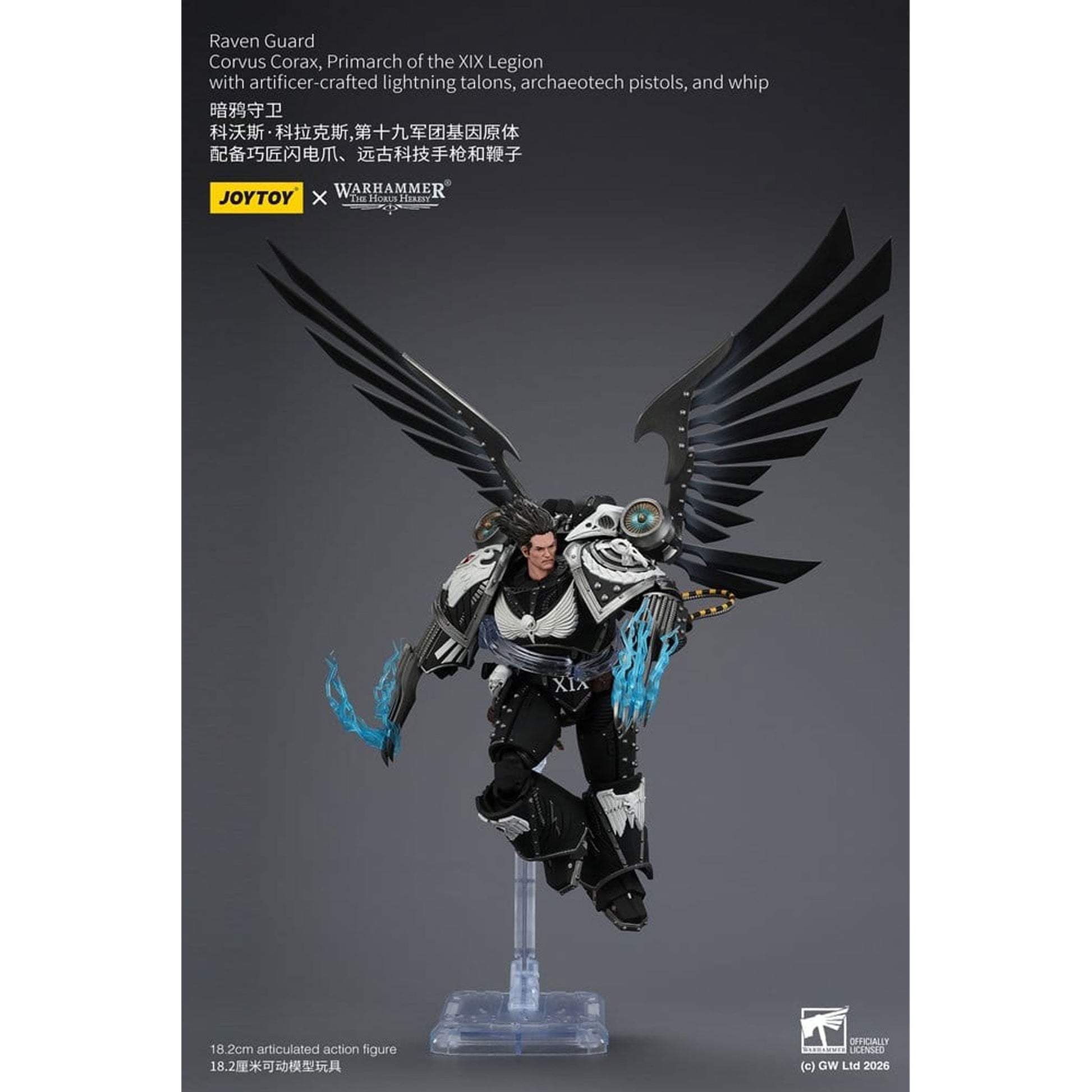 Warhammer 40,000 Raven Guard Corvus Corax, Primarch of the XIX Legion -Action Figure