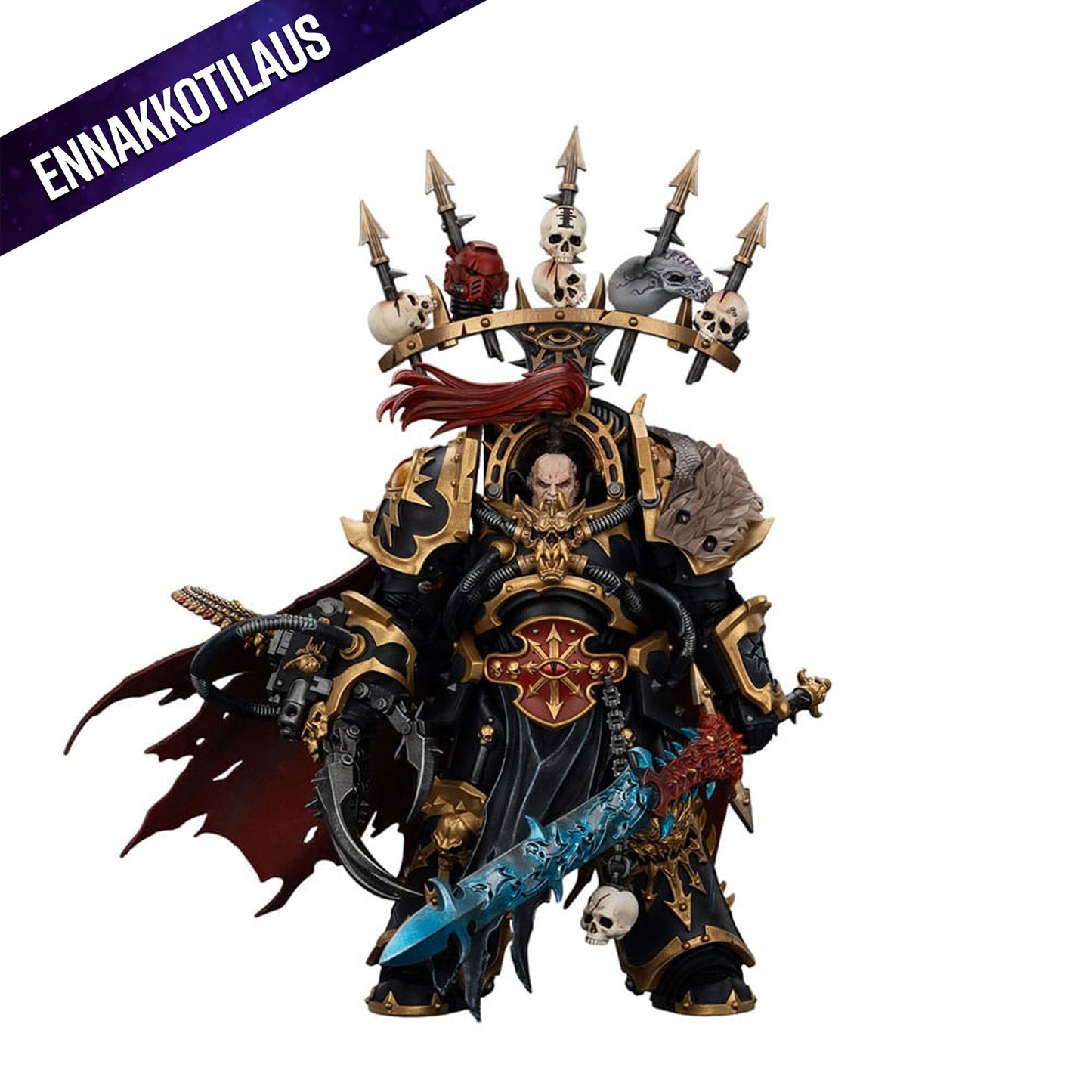 Warhammer 40,000  Black Legion Abaddon the Despoiler with Drach'nyen and the Talo -Action Figure