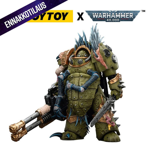 Warhammer 40,000 Death Guard Blightlord Terminator 1 with Reaper Autocannon and Bubotic Blades -Action Figure