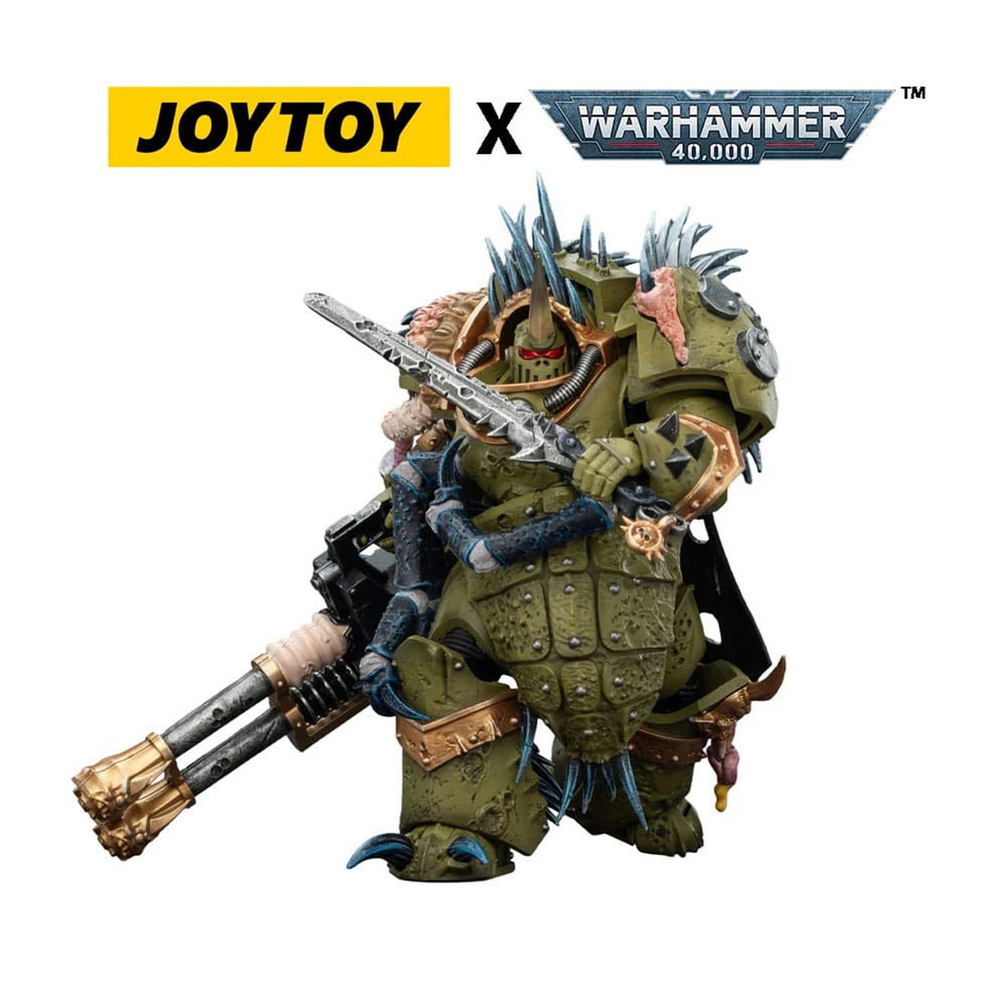 Warhammer 40,000 Death Guard Blightlord Terminator 1 with Reaper Autocannon and Bubotic Blades -Action Figure