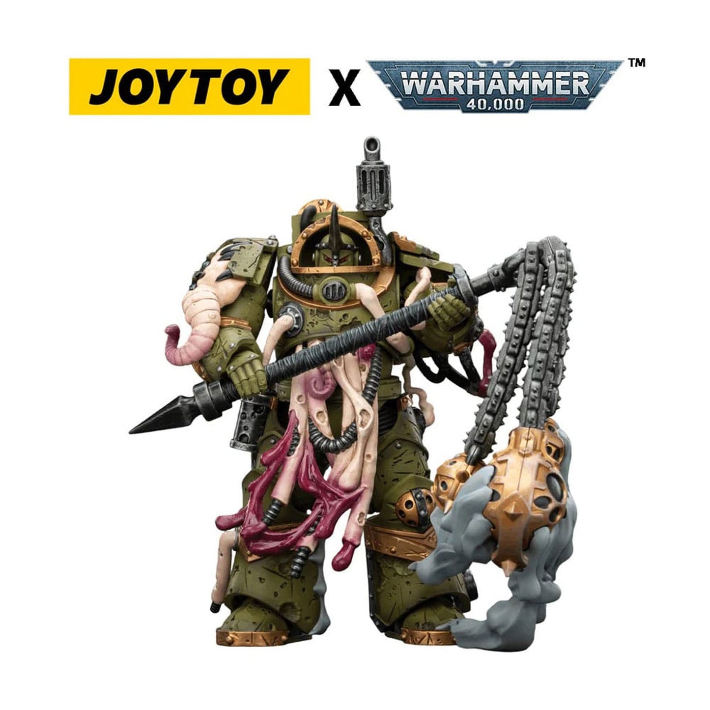 Warhammer 40,000 Death Guard Blightlord Terminator 2 with Flail of Corruption -Action Figure