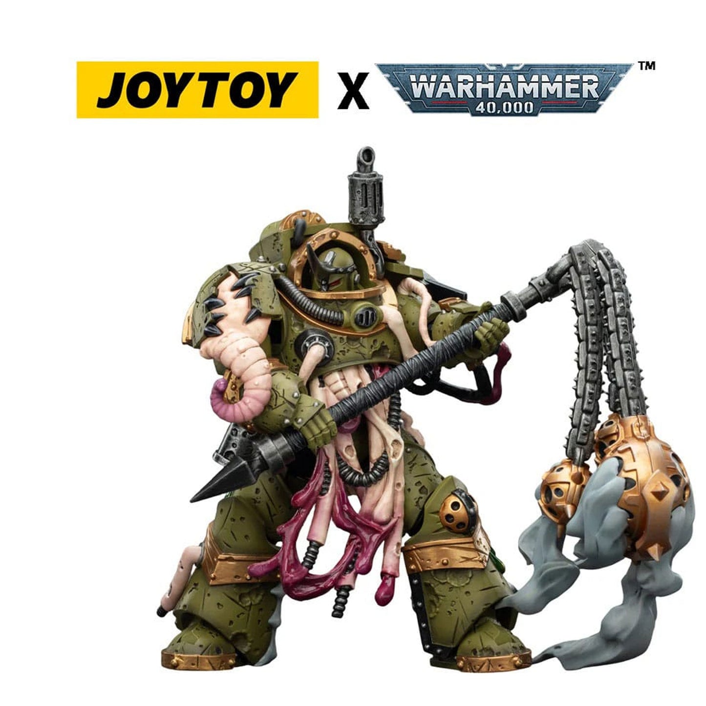 Warhammer 40,000 Death Guard Blightlord Terminator 2 with Flail of Corruption -Action Figure