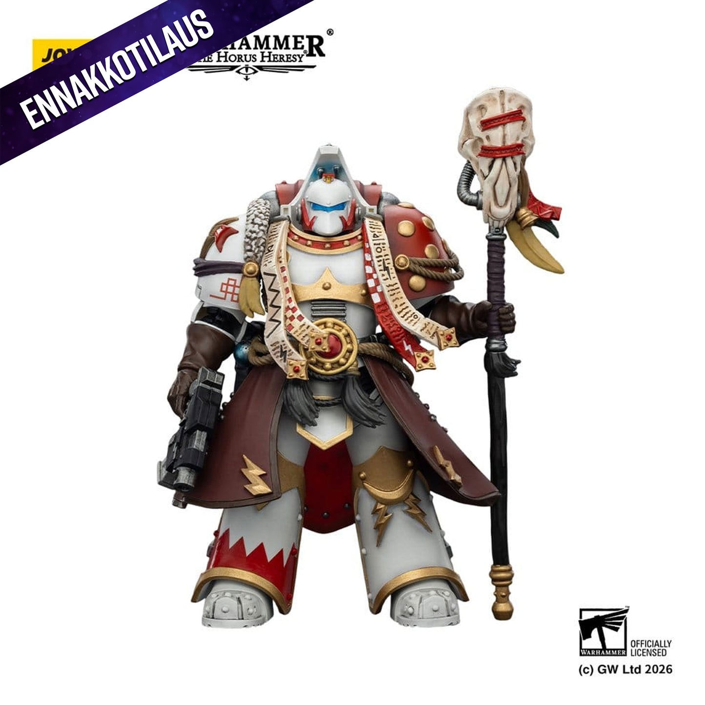 Warhammer 40,000 White Scars Stormseer Consulwith Force Staff and Bolt Pistol -Action Figure