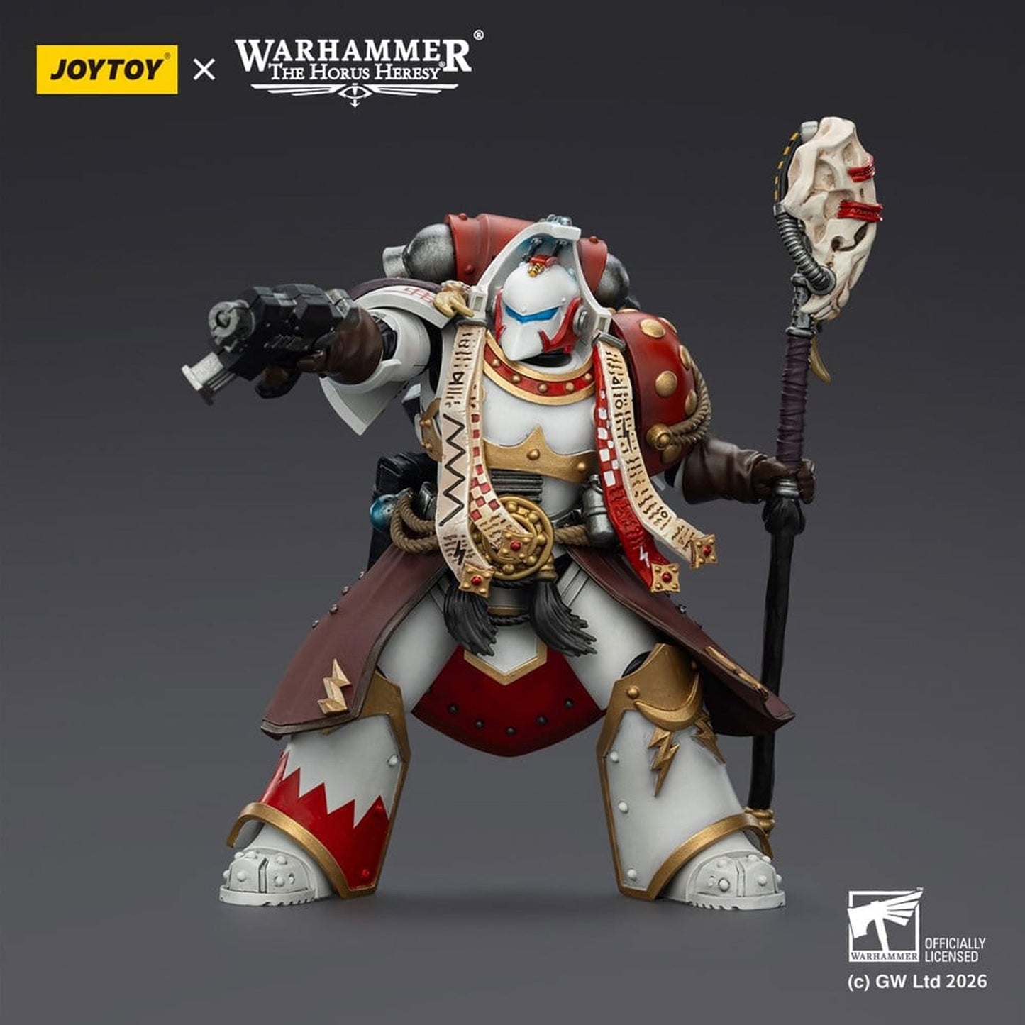 Warhammer 40,000 White Scars Stormseer Consulwith Force Staff and Bolt Pistol -Action Figure