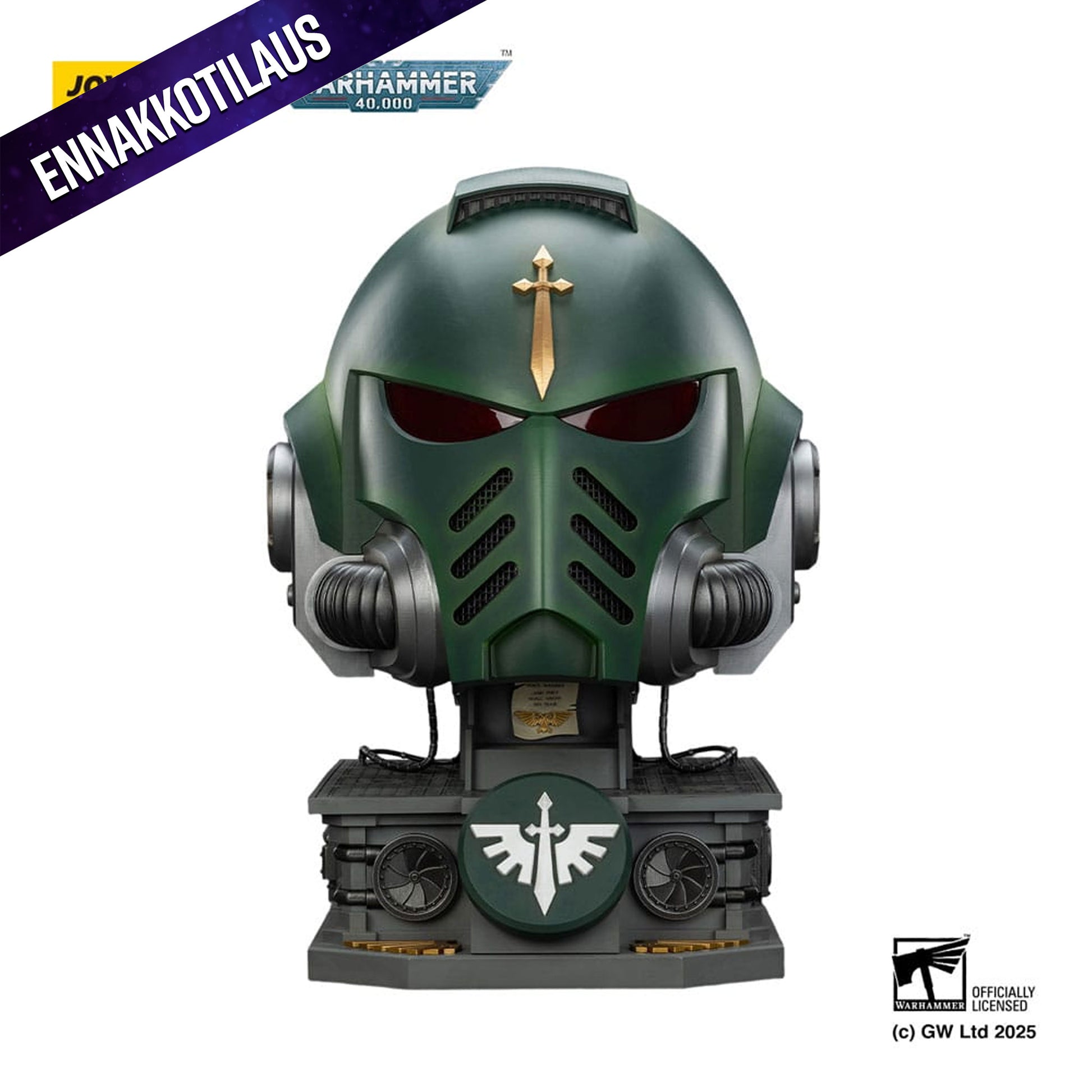 Warhammer 40,000: Dark Angels MkX Helmet & Display Stand -Replica
