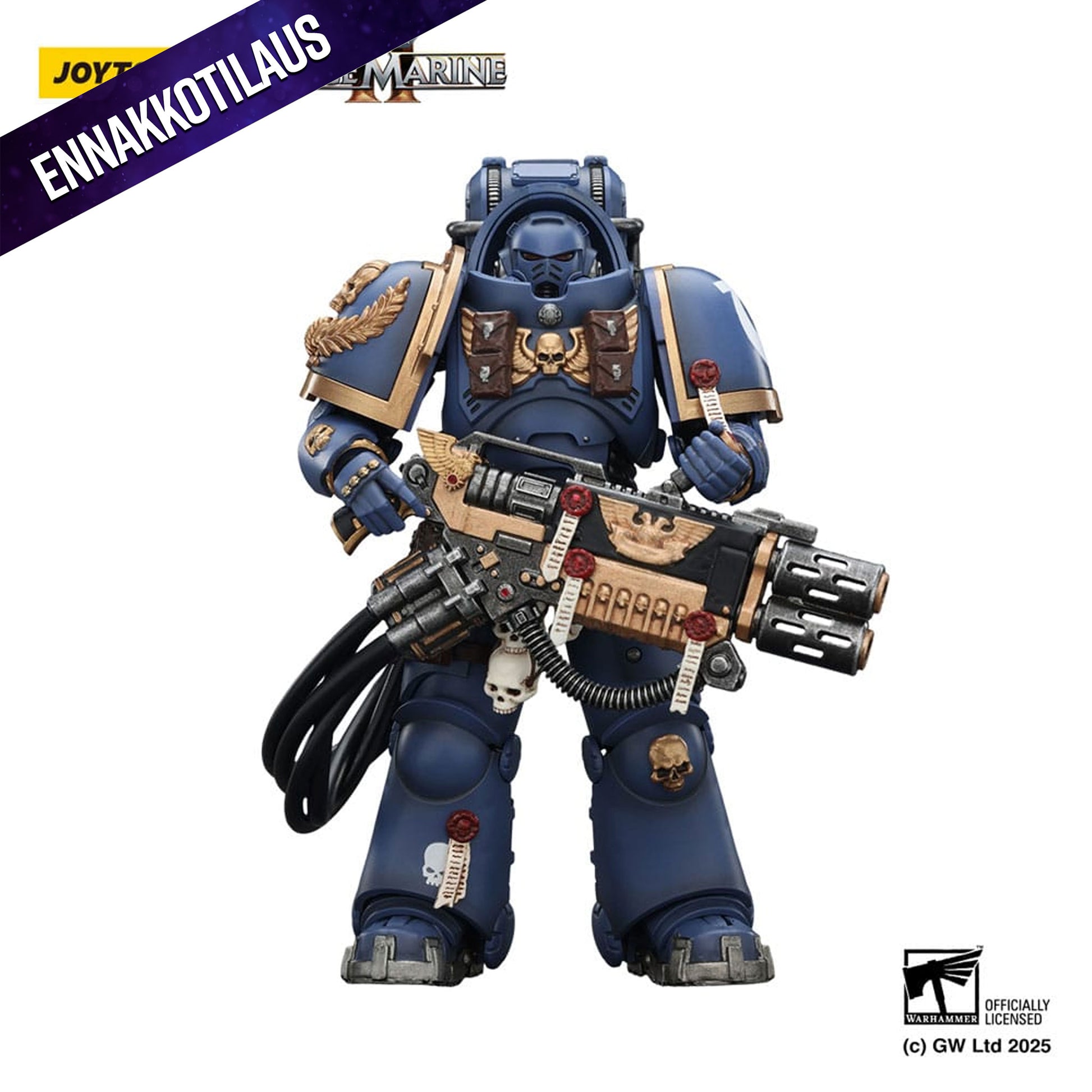 Warhammer 40,000: Space Marine 2 Ultramarines Heavy Artificer Armor with Relic Multi-Melta -Action Figure