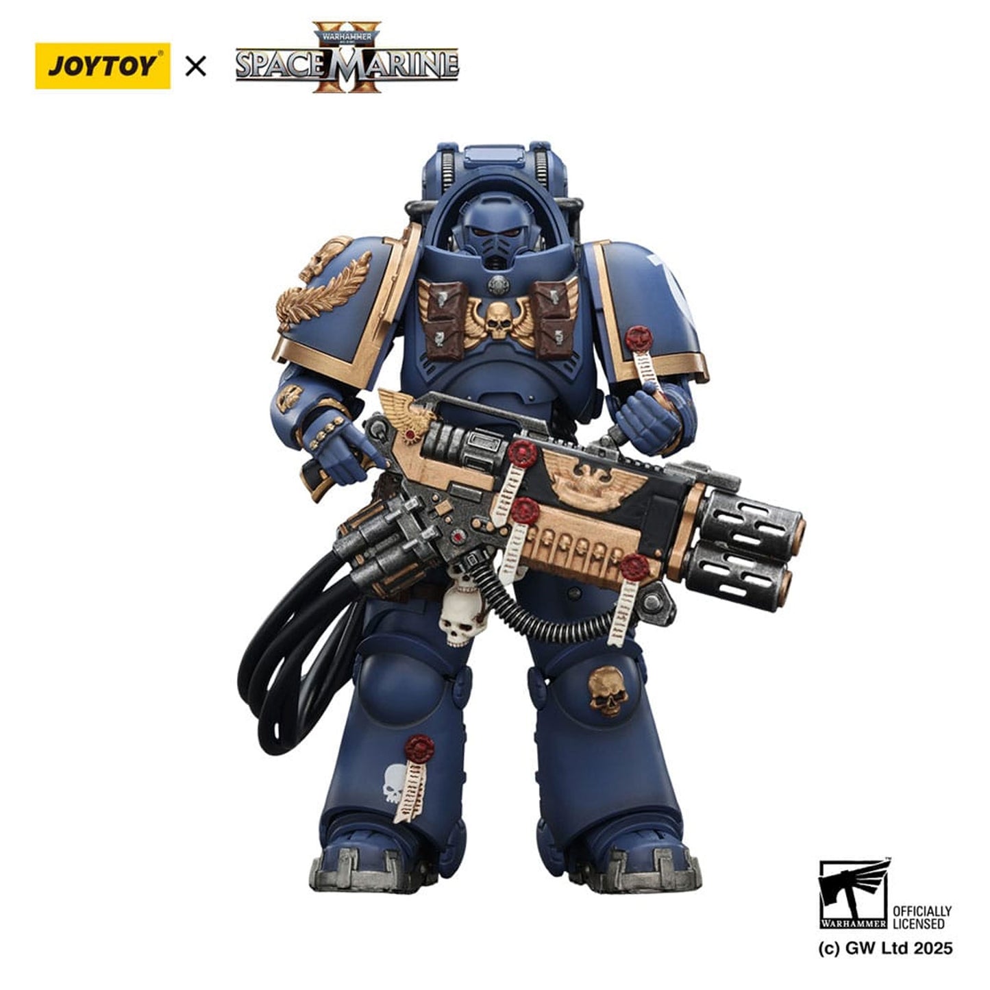Warhammer 40,000: Space Marine 2 Ultramarines Heavy Artificer Armor with Relic Multi-Melta -Action Figure
