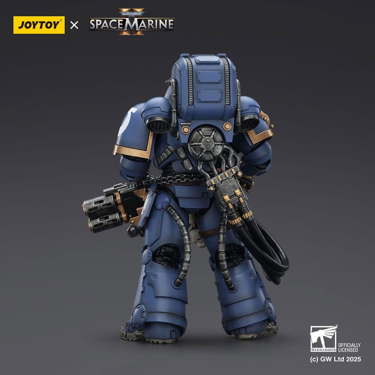 Warhammer 40,000: Space Marine 2 Ultramarines Heavy Artificer Armor with Relic Multi-Melta -Action Figure