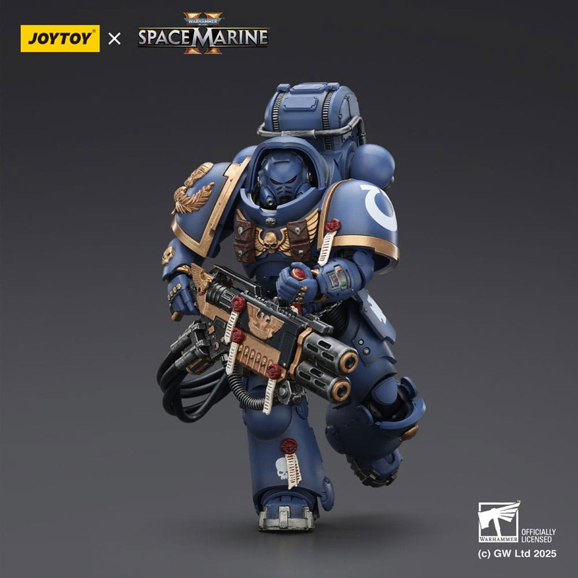 Warhammer 40,000: Space Marine 2 Ultramarines Heavy Artificer Armor with Relic Multi-Melta -Action Figure