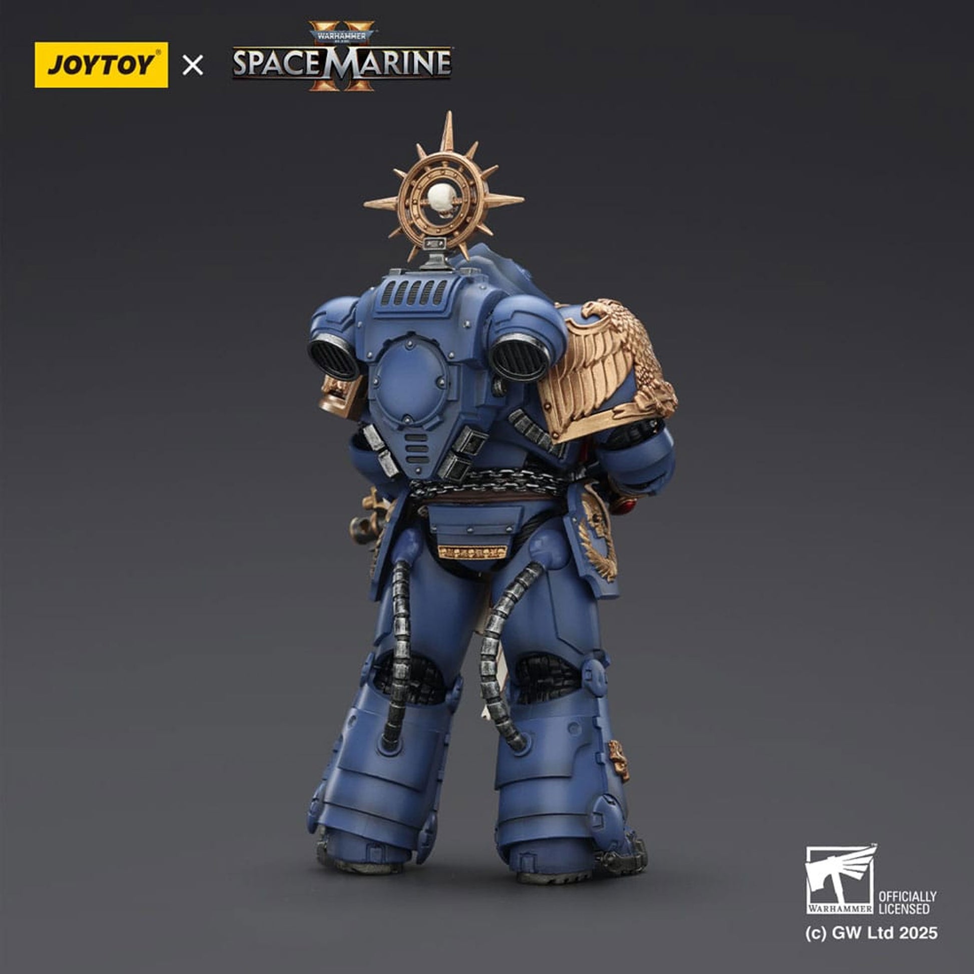 Warhammer 40,000: Space Marine 2 Ultramarines Heavy Relic Primus Armor with Heavy Relic Bolt Rifle -Action Figure