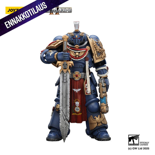 Warhammer 40,000: Space Marine 2 Ultramarines Relic Primus Armourwith Plasma Pistol and Combat Blade -Action Figure