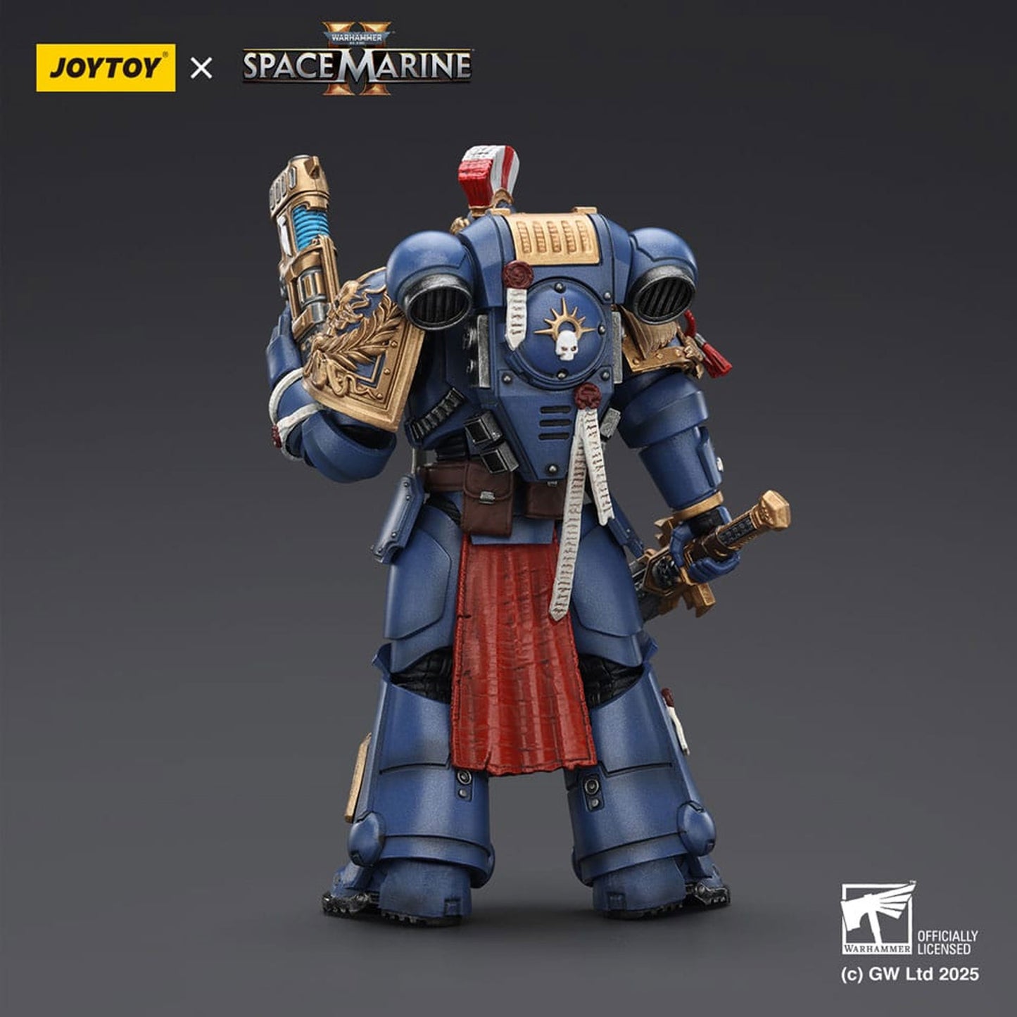 Warhammer 40,000: Space Marine 2 Ultramarines Relic Primus Armourwith Plasma Pistol and Combat Blade -Action Figure