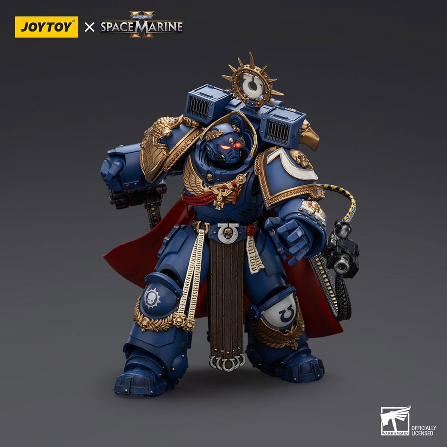 Warhammer 40k Action Figure Ultramarines Marneus Calgar Chapter Master with MKX Gravis Armour and Gauntlets of Ultramar