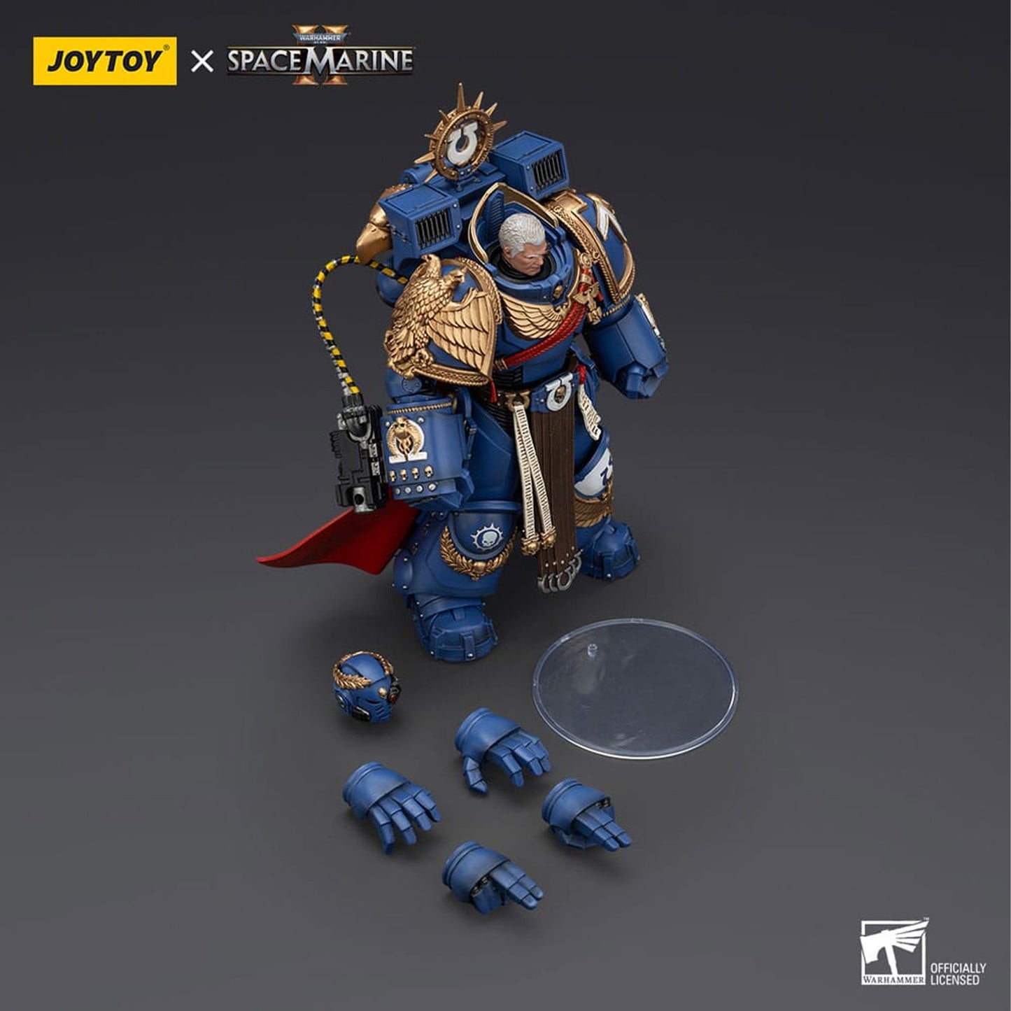 Warhammer 40k Action Figure Ultramarines Marneus Calgar Chapter Master with MKX Gravis Armour and Gauntlets of Ultramar