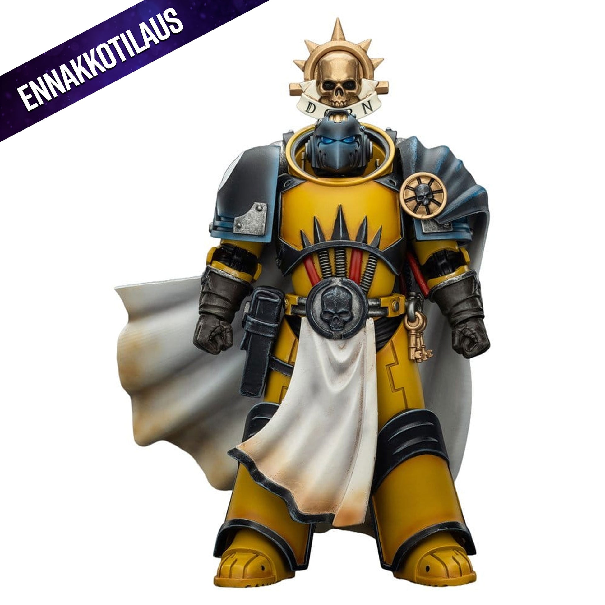 Warhammer Imperial Fists Librarian Consulwith Force Axe and Bolt Pistol -Action Figure