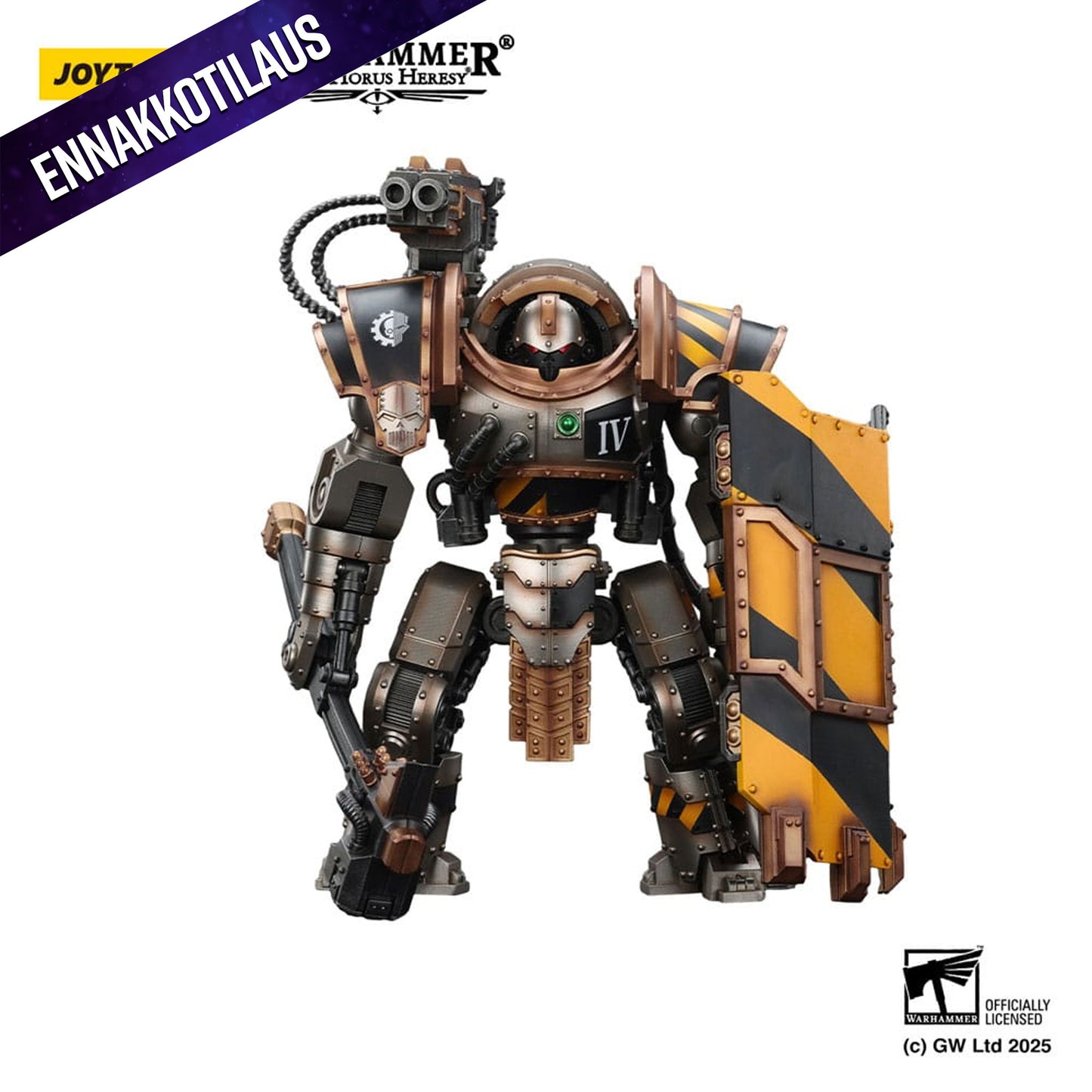 Warhammer The Horus Heresy Iron Warriors Iron Circle Domitar-Ferrum Class Battle-automata with Karceri Battle Shield -Action Figure