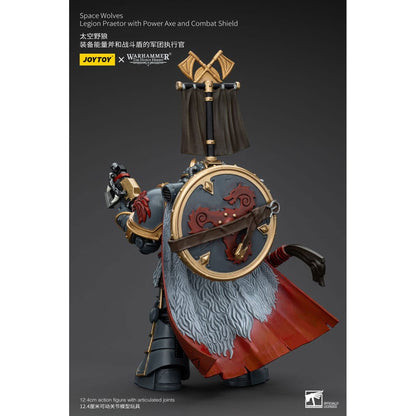 Warhammer The Horus Heresy 1/18 Space Wolves Legion Praetor with Power Axe and Combat Shield -Action Figure