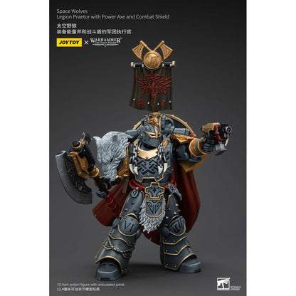 Warhammer The Horus Heresy 1/18 Space Wolves Legion Praetor with Power Axe and Combat Shield -Action Figure