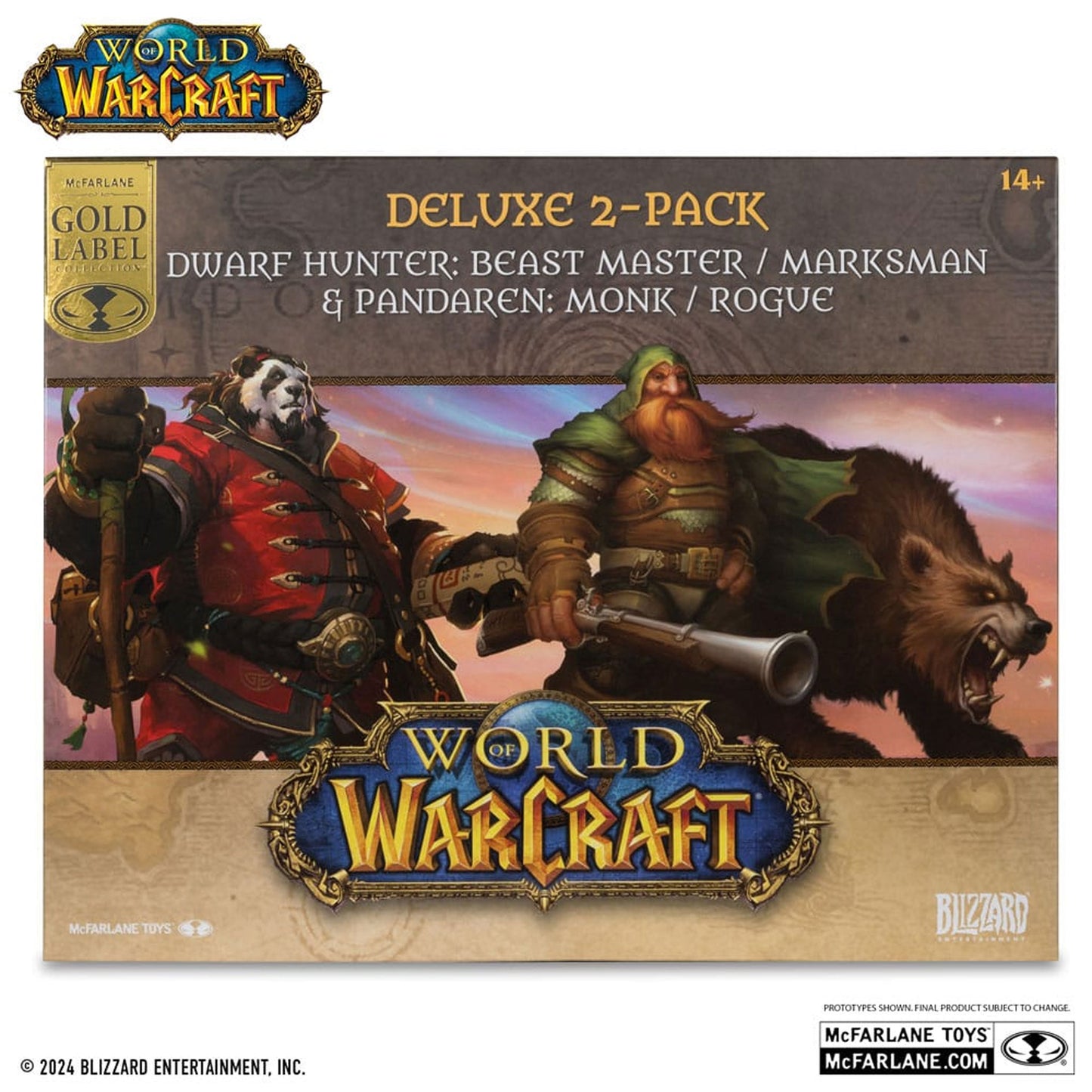 World of Warcraft 2-Pack 1/12 Dwarf Hunter: Beast Master & Pandaren: Monk (Gold Label)