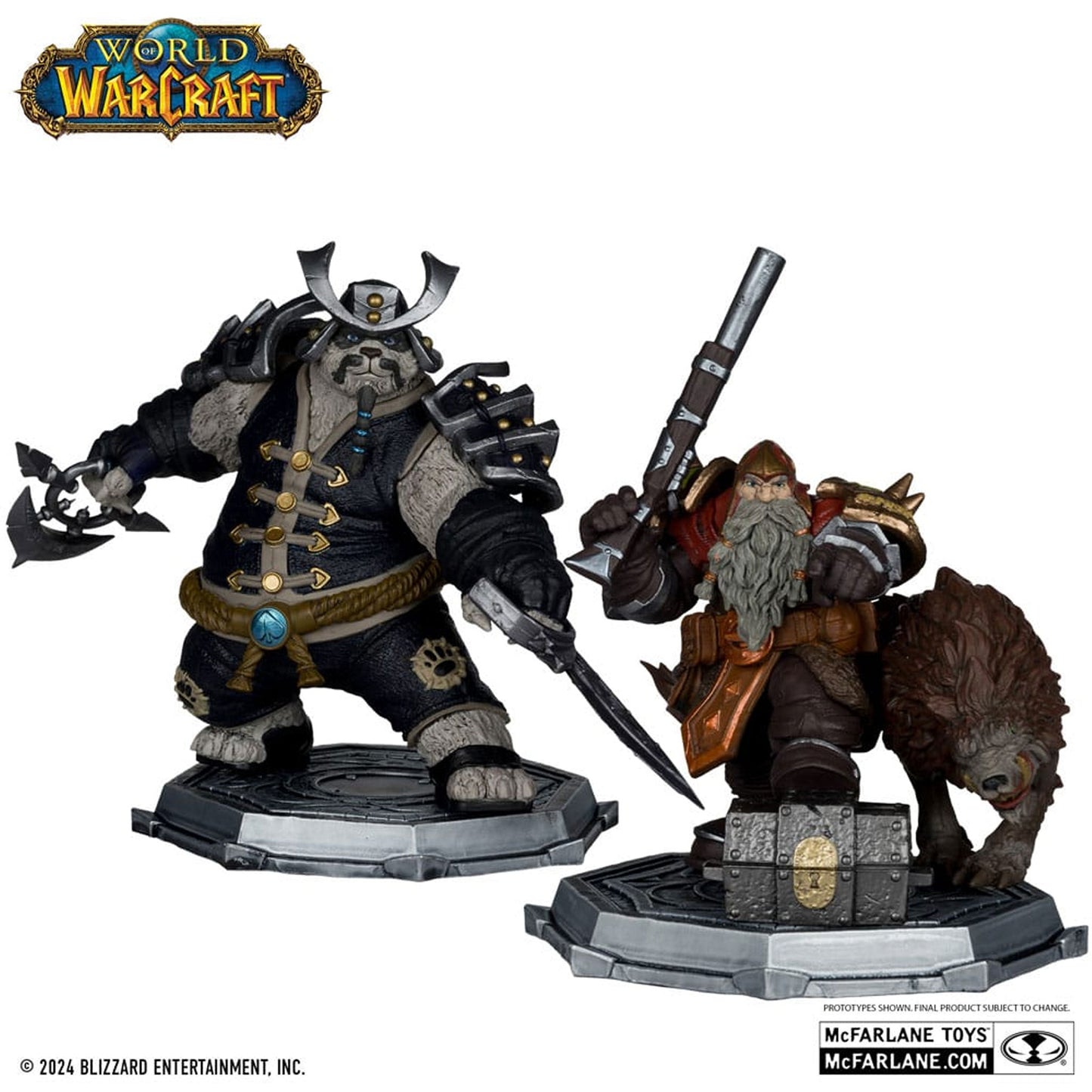 World of Warcraft 2-Pack 1/12 Dwarf Hunter: Beast Master & Pandaren: Monk (Gold Label)